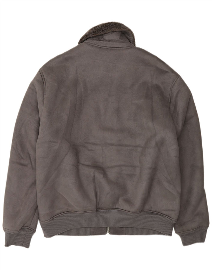 Zara Veste Sherpa Homme UK 42 XL Gris Polyester