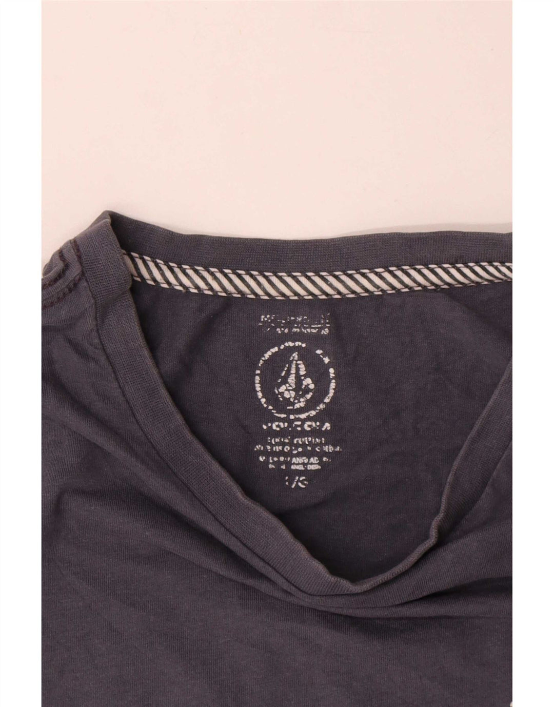 Volcom Mens Graphic T-Shirt Top Large Bleu Marine Coton