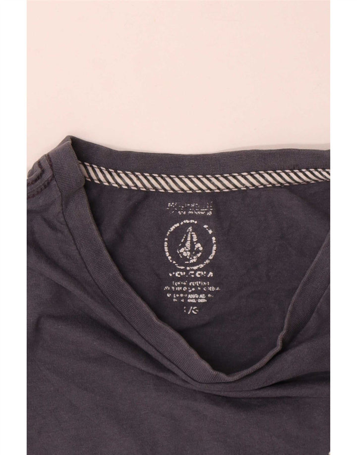 Volcom Mens Graphic T-Shirt Top Large Bleu Marine Coton