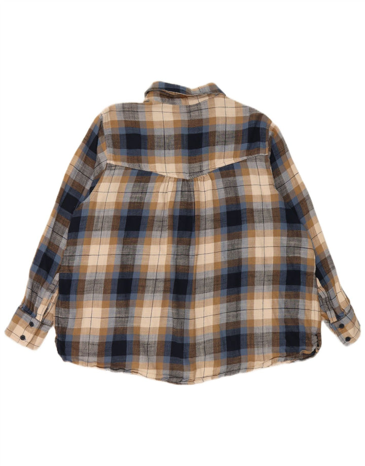 Marks & Spencer Chemise en flanelle pour femme UK 18 XL Coton à carreaux multicolore