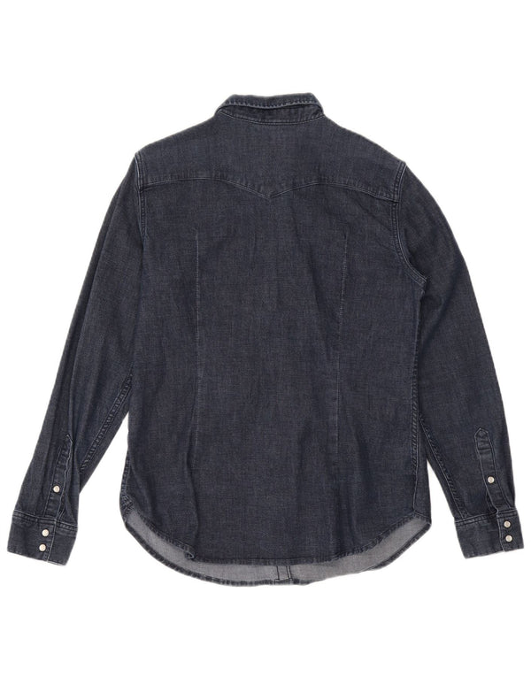 Levi's Chemise en Jean Coupe Ajustée Femme UK 16 Large Bleu Marine Coton
