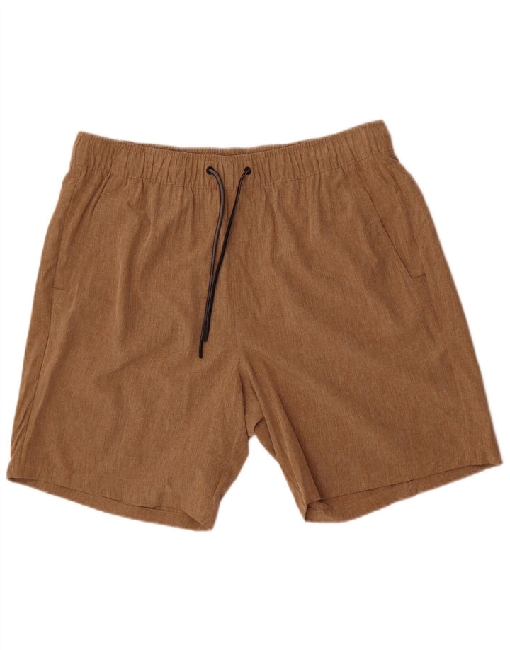 Eddie Bauer Short de sport pour homme XL Marron Polyester