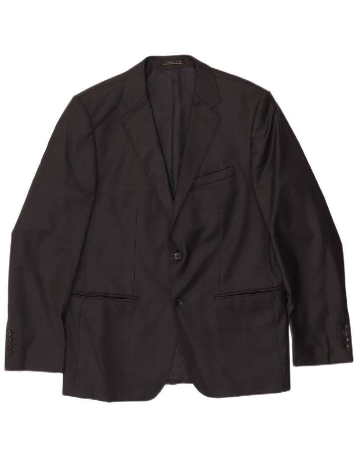 Zara Veste Blazer 2 Boutons Homme EU 54 XL Noir