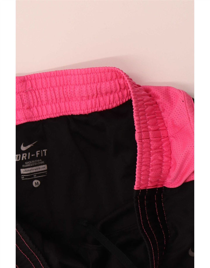 Nike Short de sport Dri Fit pour femme UK 12 Polyester color block noir moyen