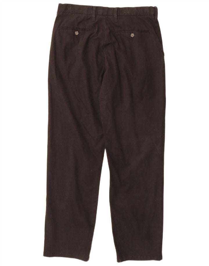 Marks & Spencer Pantalon chino coupe classique pour homme W32 L31 Noir Coton