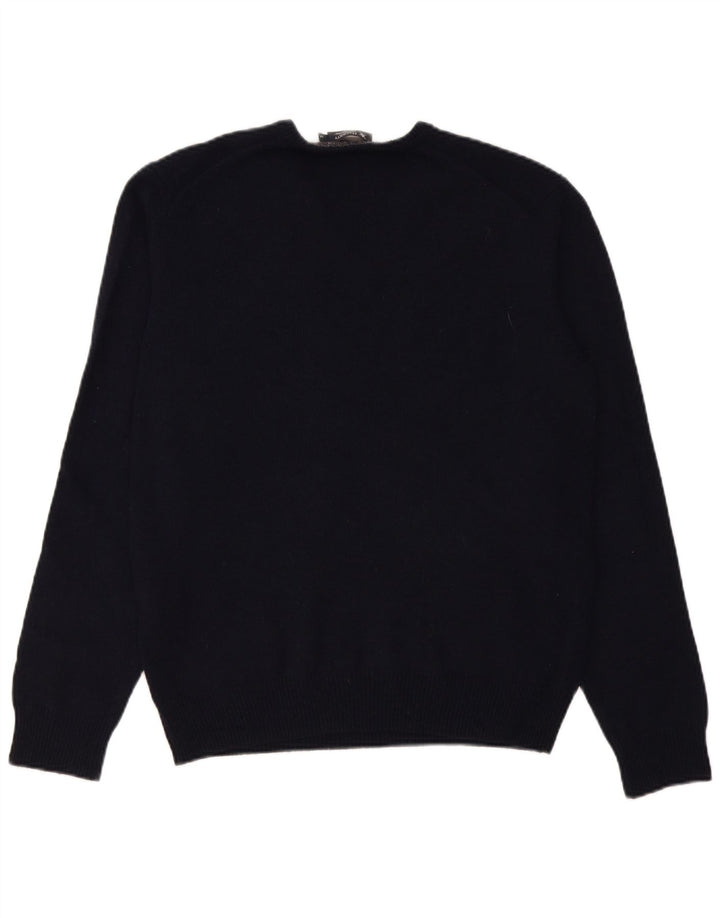 Hackett Pull Col V Homme Bleu Marine Moyen Laine d'Agneau
