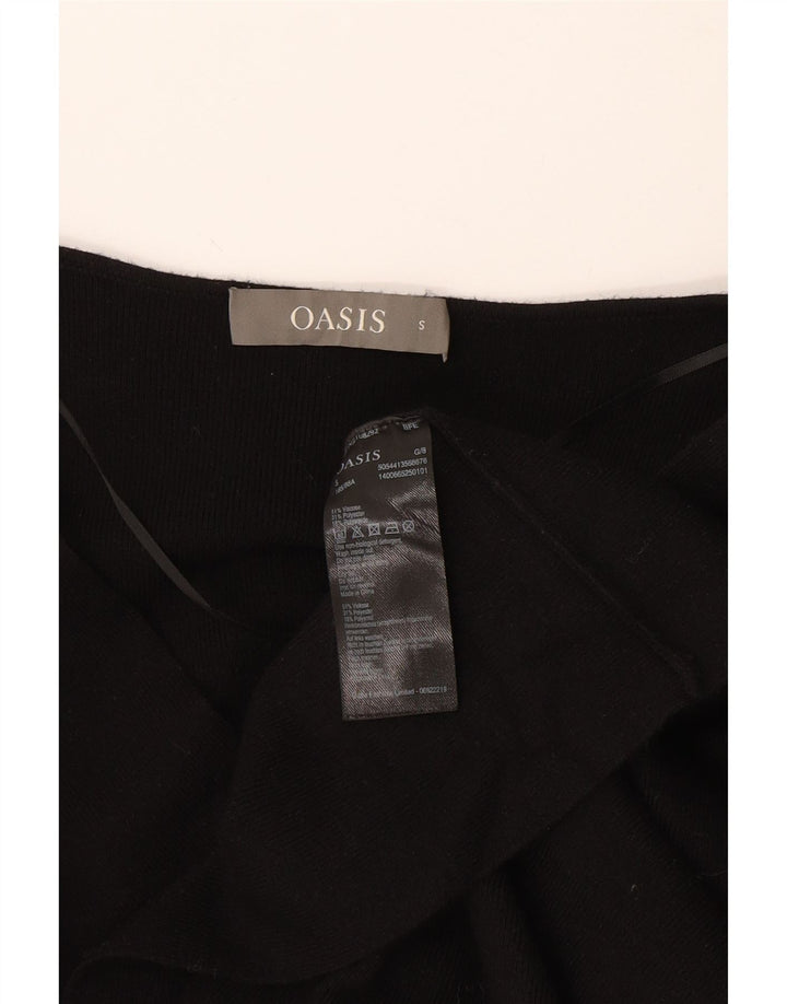 Oasis Robe Pull Femme UK 10 Petite Viscose Noire