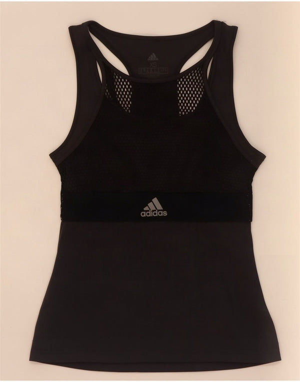 Adidas Femmes Climalite Débardeur UK 4/6 XS Noir Polyester