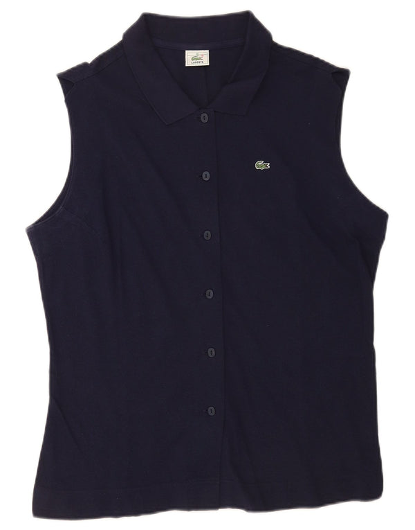 Lacoste Chemise sans manches femme Taille 46 XL Bleu Marine Coton