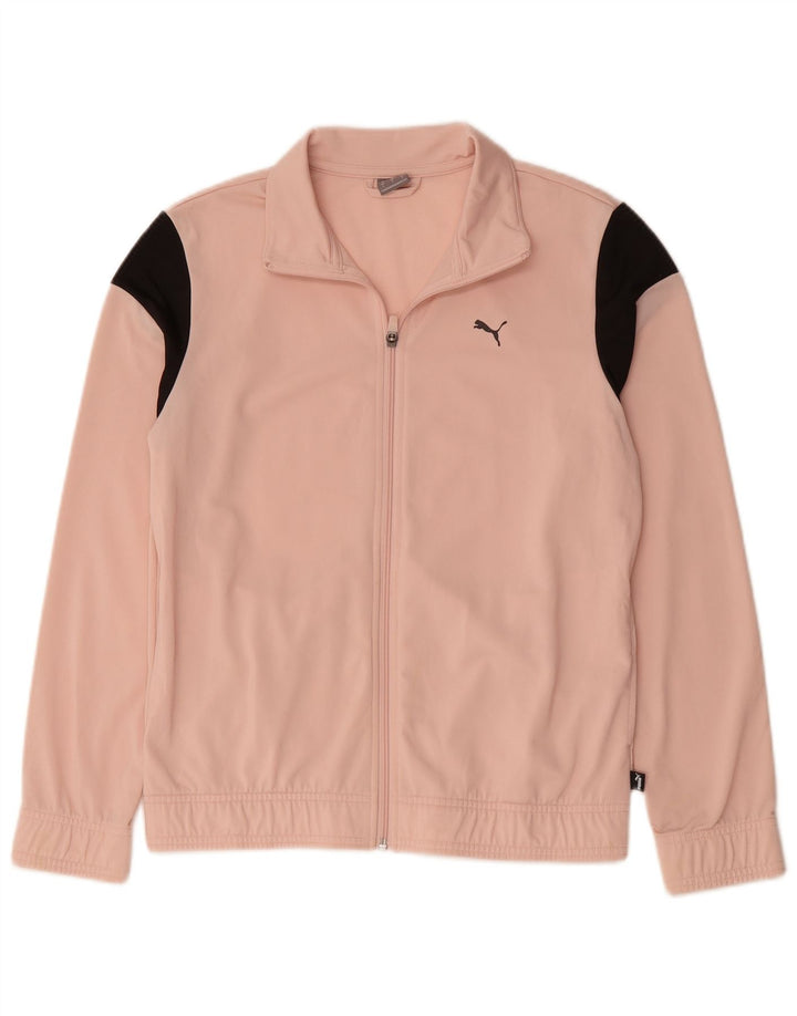 PUMA Veste de survêtement pour homme en polyester color block Taille S Rose