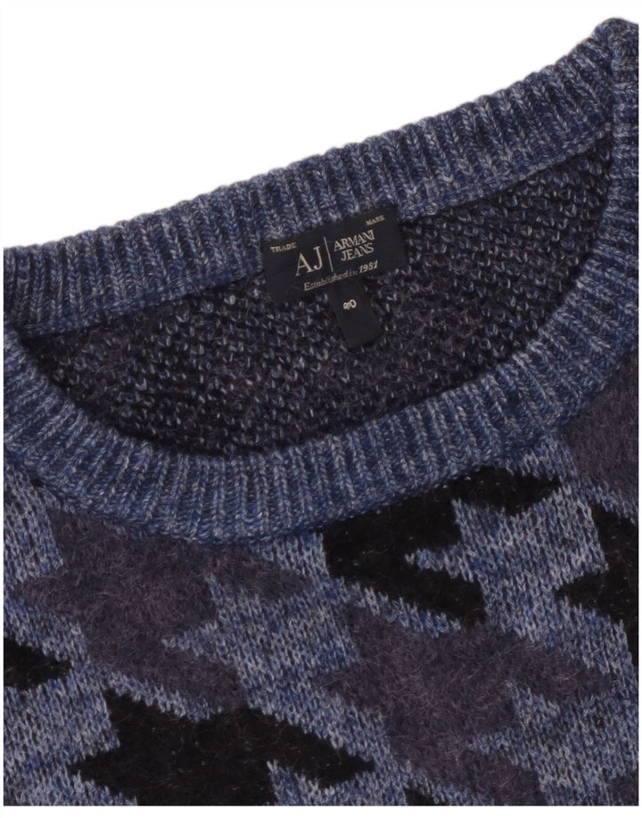 Armani Jeans Pull col bateau pour femme EU 40 Bleu marine moyen