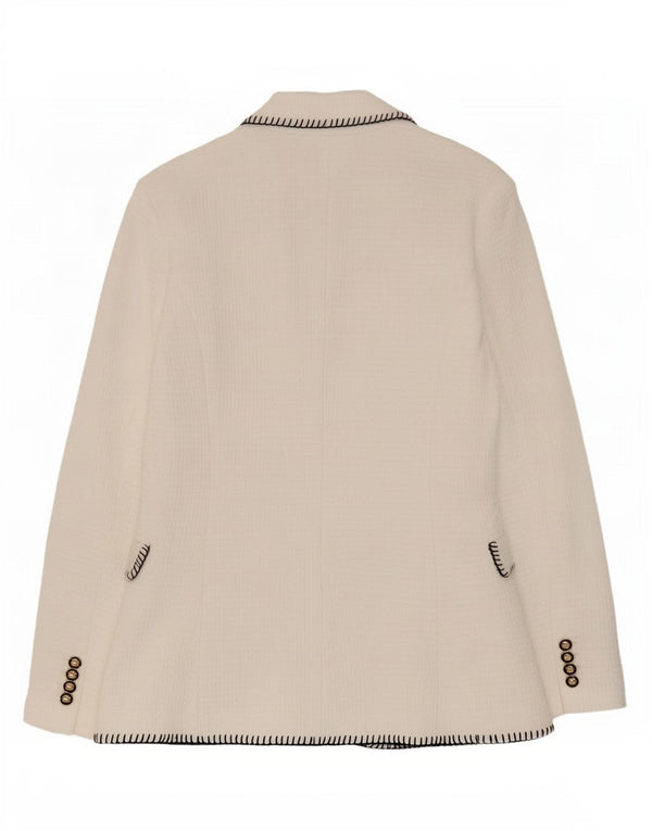 Zara Veste blazer à 2 boutons pour femme UK 6 XS Blanc