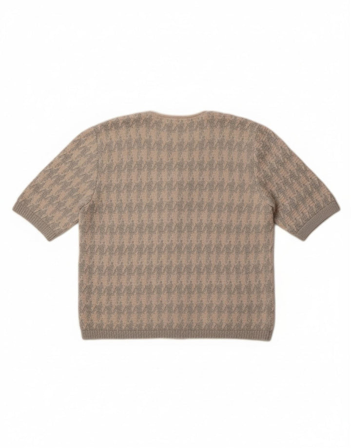 Giesswein Cardigan Femme Pull EU 38 Pied-de-Poule Blanc Moyen