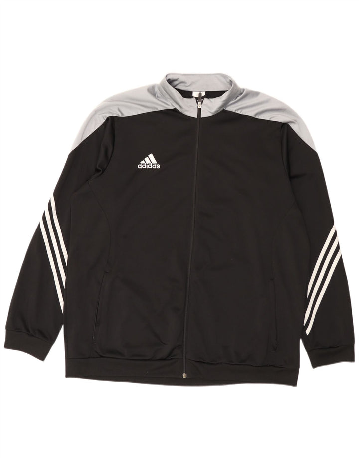 Adidas Veste de survêtement pour homme 2XL Noir Colourblock Polyester