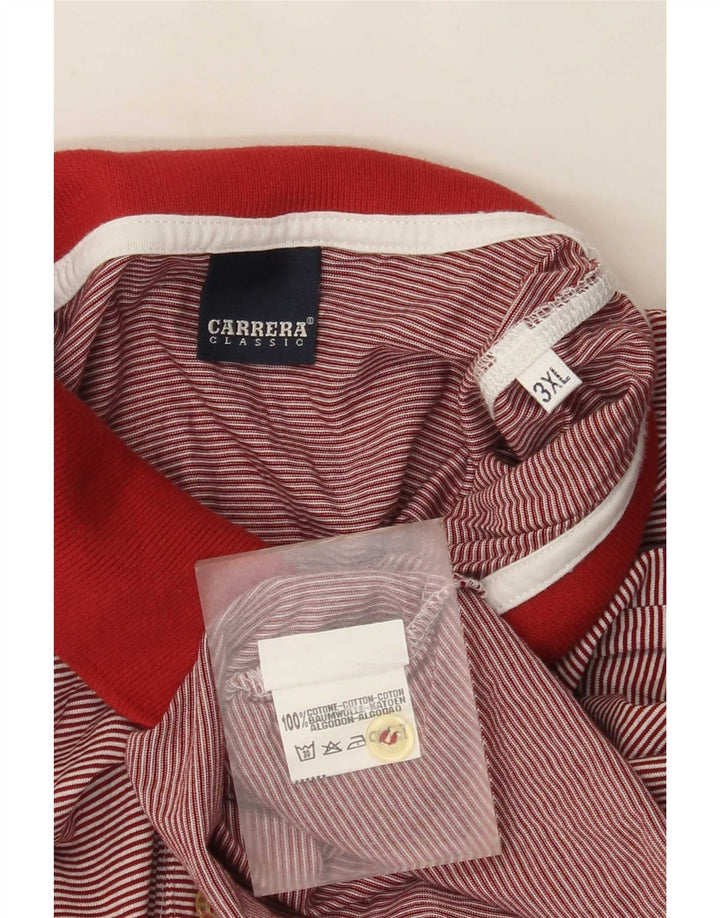 Carrera Polo Homme 3XL Rouge Rayé Coton