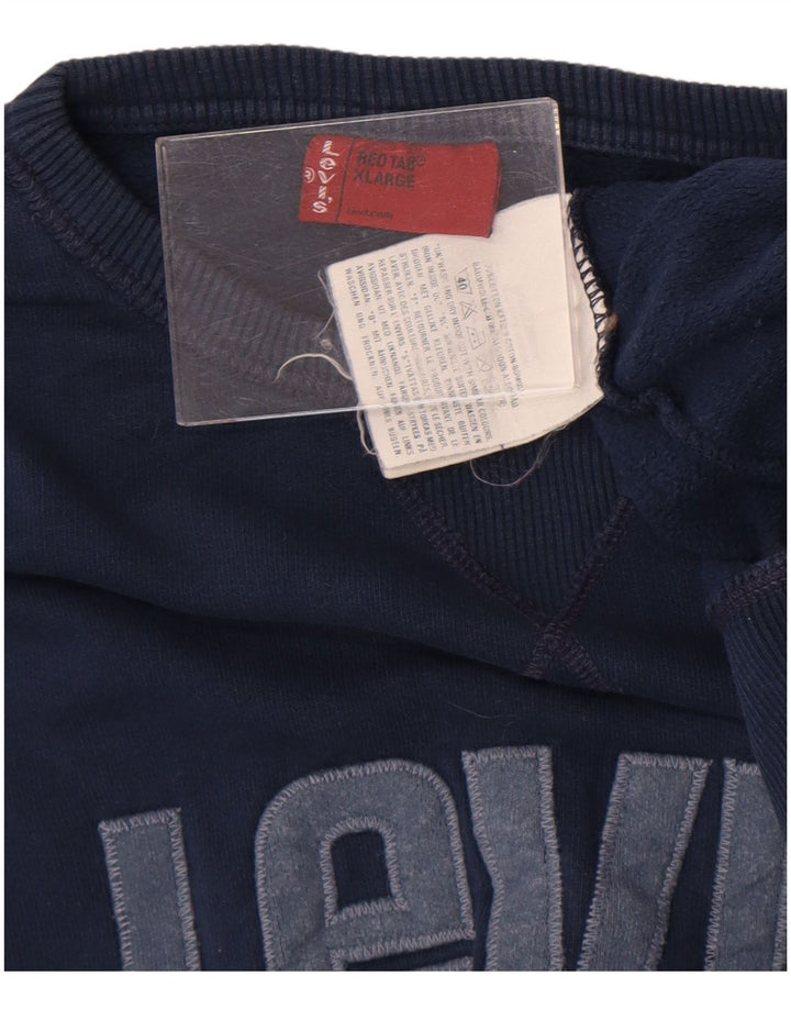 Levi's Graphic Sweatshirt Jumper XL Homme Bleu Marine Coton