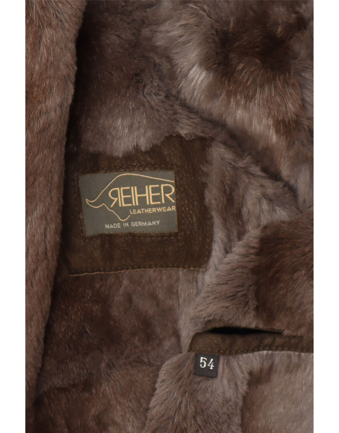 REIHER Gilet en cuir avec doublure en peau de mouton pour homme EU 54 2XL Gris Patchwork Cuir