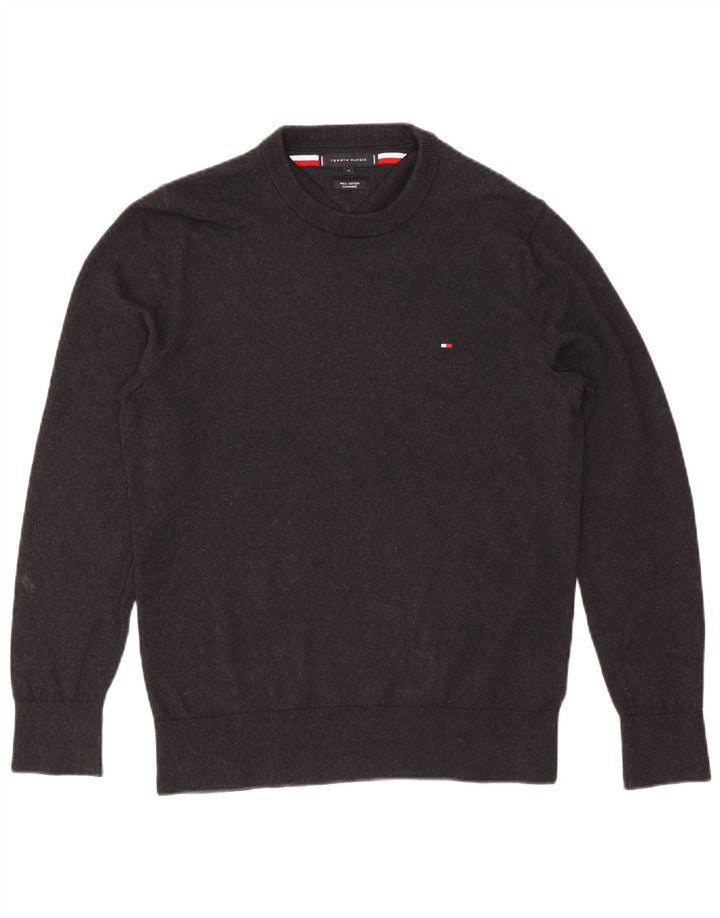 Tommy Hilfiger Pull Ras du Cou Homme Gris Moyen Coton
