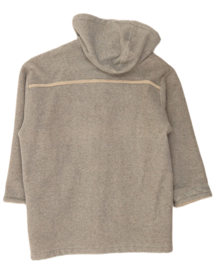 vintage Femme Manteau à capuche UK 18 XL Laine Grise