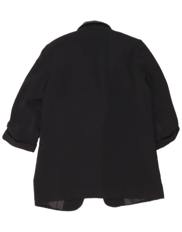 Zara Veste blazer ouverte à manches 3/4 pour femme UK 14 Noir moyen