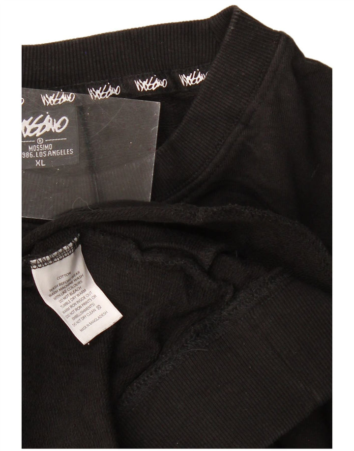 MOSSIMO Sweat-Shirt Graphique Homme XL Noir Coton