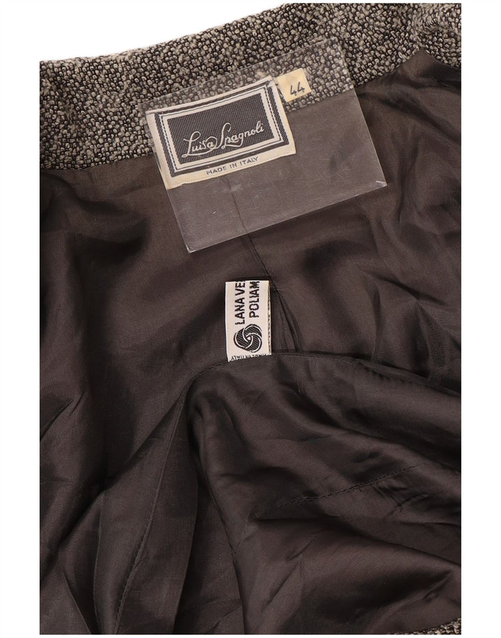 LUISA SPAGNOLI Veste Blazer 1 Bouton Femme IT 44 Laine Gris Moyen