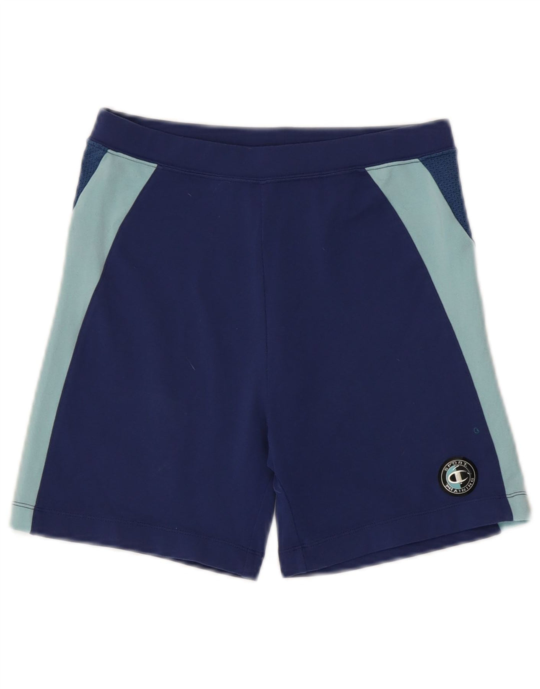CHAMPION Short de Sport Garçon 11-12 Ans Large Bleu Marine Colorblock Nylon