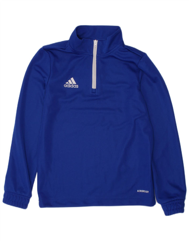 ADIDAS Haut de survêtement Aeroready pour garçon avec col zippé 7-8 ans Bleu