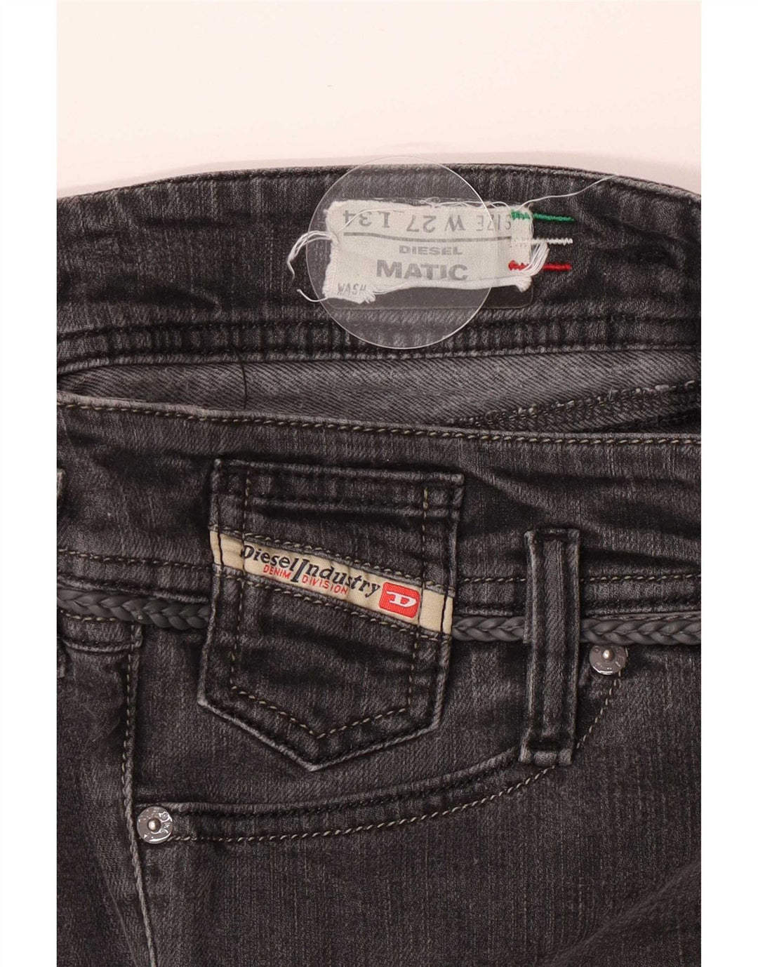 Diesel Jean Skinny Matic Femme W27 L29 Gris
