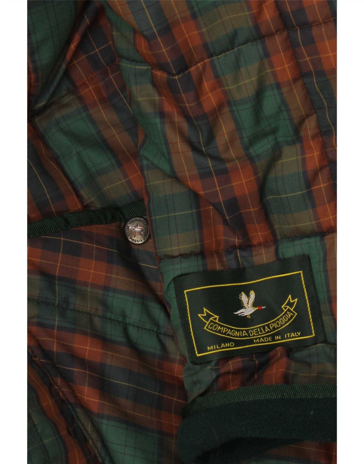 manteau rembourré femme vintage UK 18 XL Plaid vert
