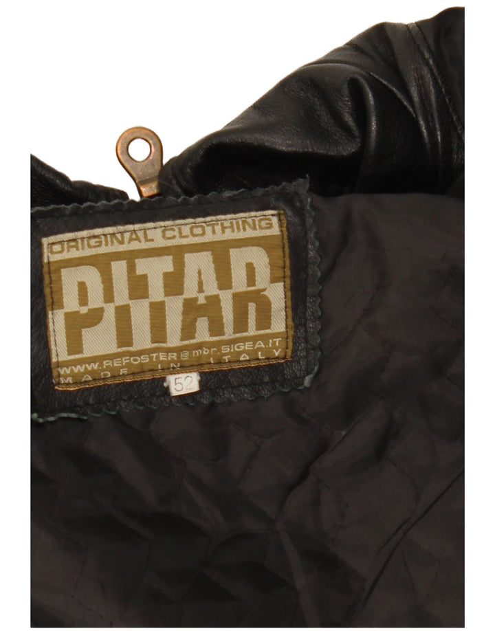 Veste en cuir homme vintage IT 52 XL Cuir noir