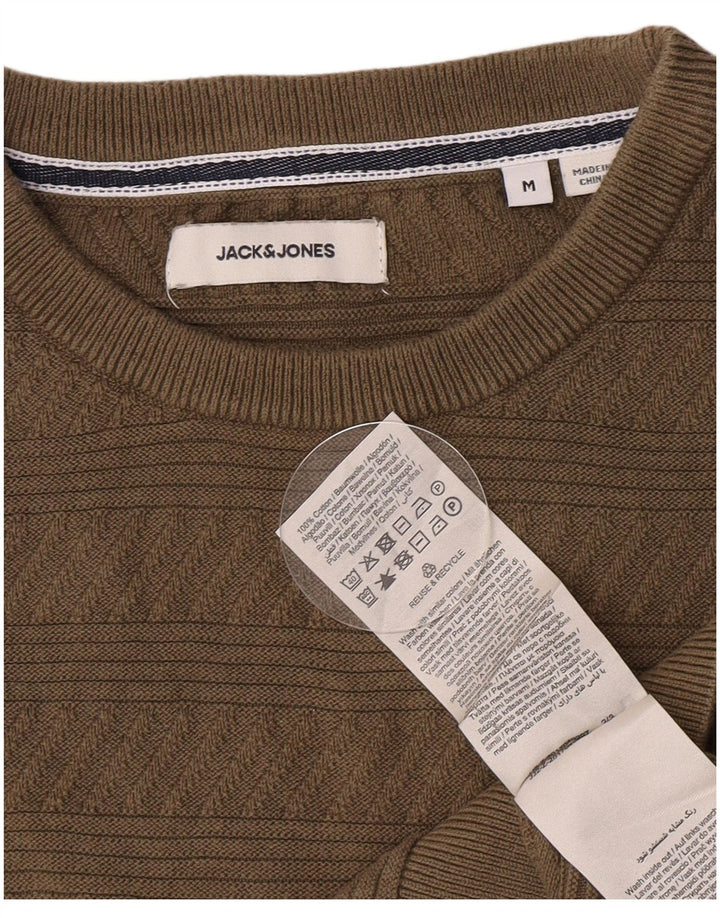Jack & Jones Pull Col Rond Homme Vert Moyen Géométrique Coton