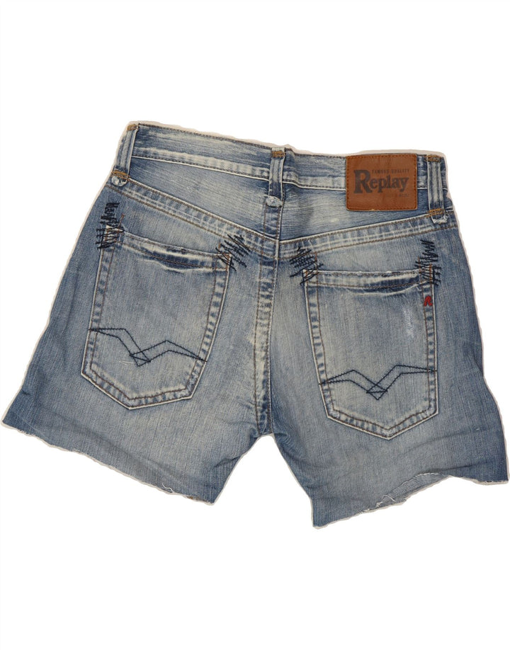 REPLAY Womens Denim Shorts W31 Medium Blue Cotton Vintage Replay and Second-Hand Replay from Messina Hembry 