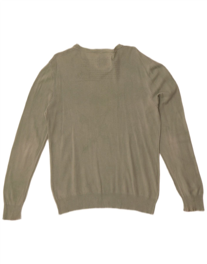 Think Pink Pull col V pour homme en coton vert Taille L