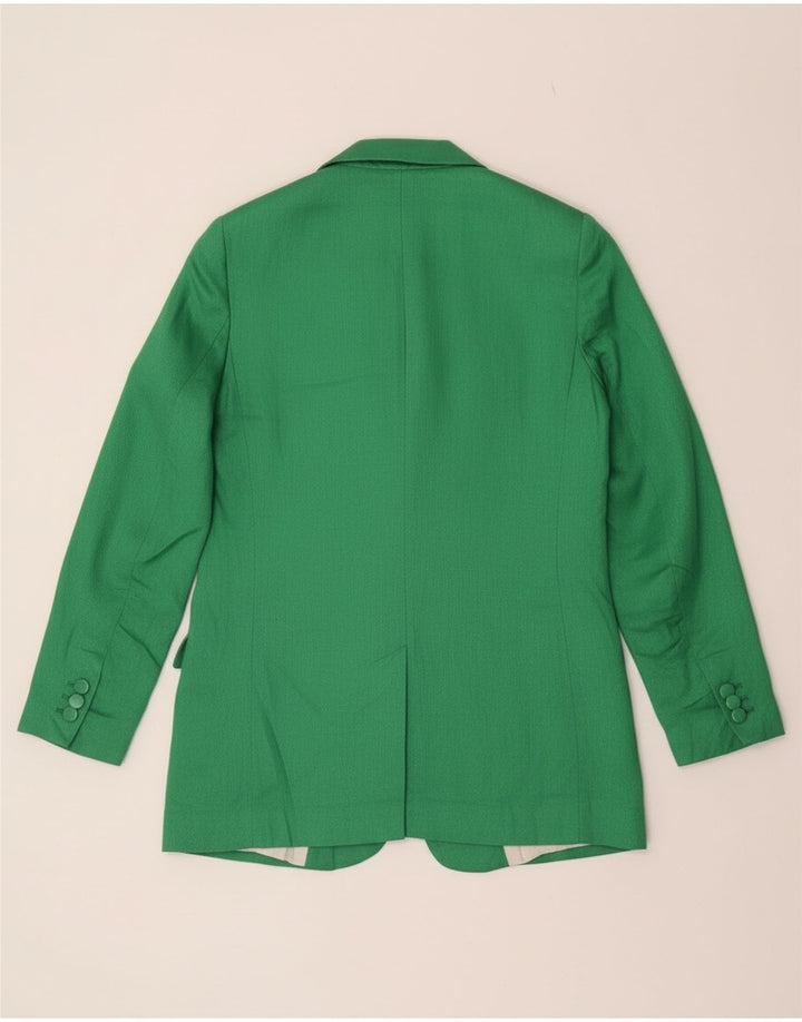 Zara Veste Blazer Ouverte Femme UK 10 Petit Vert