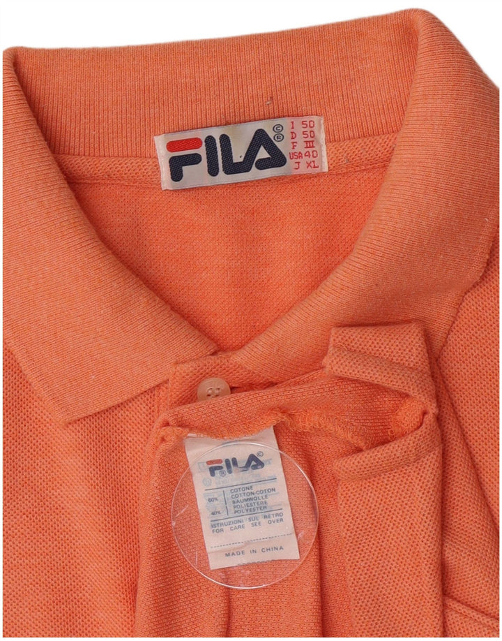 Fila Polo Homme IT 50 Coton Orange Moyen
