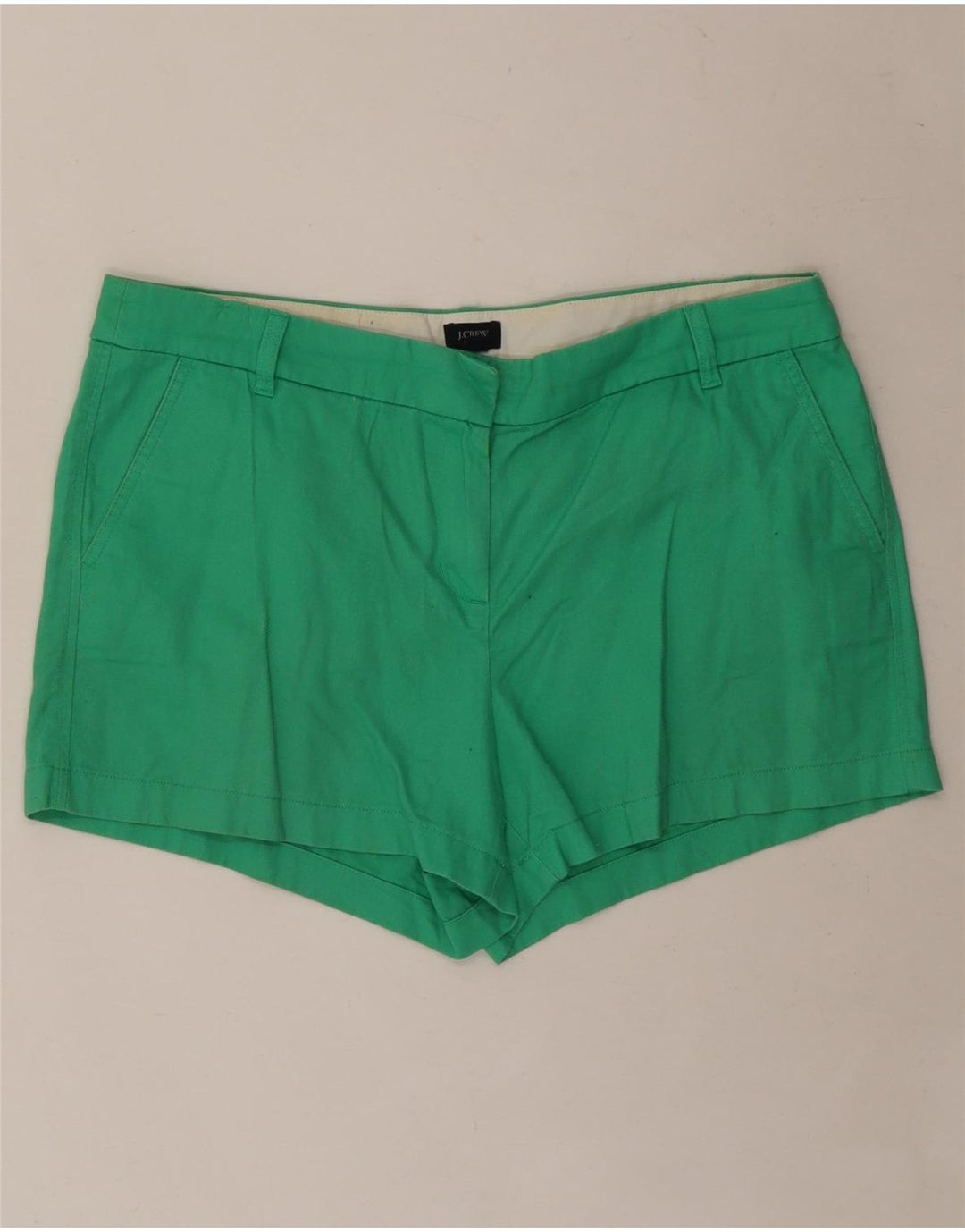 J. CREW Short Chino Femme US 14 XL W36 Coton Vert