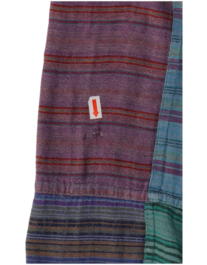 VINTAGE Pantalon Sarouel Femme W30 L22 Patchwork Multicolore