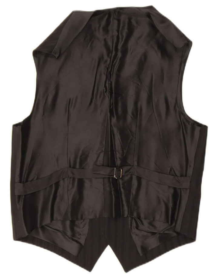 Maestrami Gilet Homme IT 48 Laine Rayée Noir Moyen