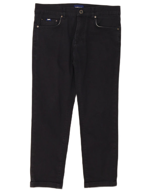 Gas Pantalon court coupe slim pour homme W32 L25 Bleu marine