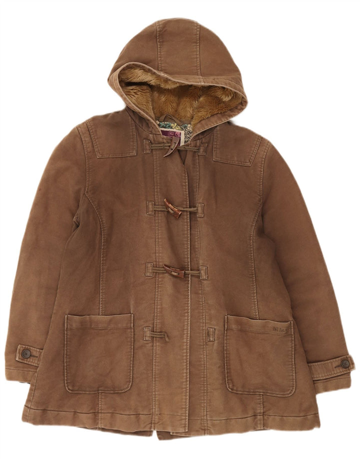 Fat Face Veste de sport à capuche surdimensionnée pour femme UK 16 Large Marron Coton