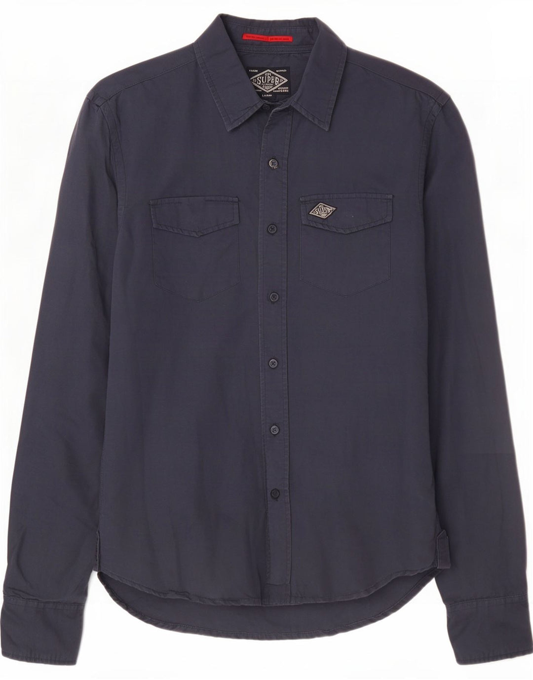 Superdry Chemise Homme Large Bleu Marine Coton