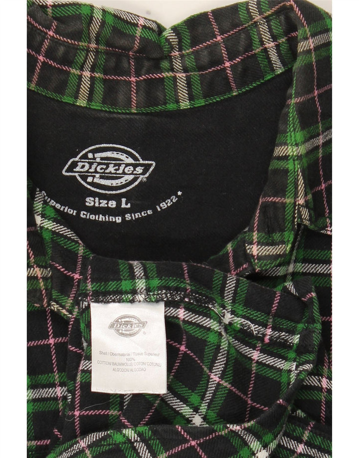 Dickies Chemise en flanelle pour homme en coton à grands carreaux verts