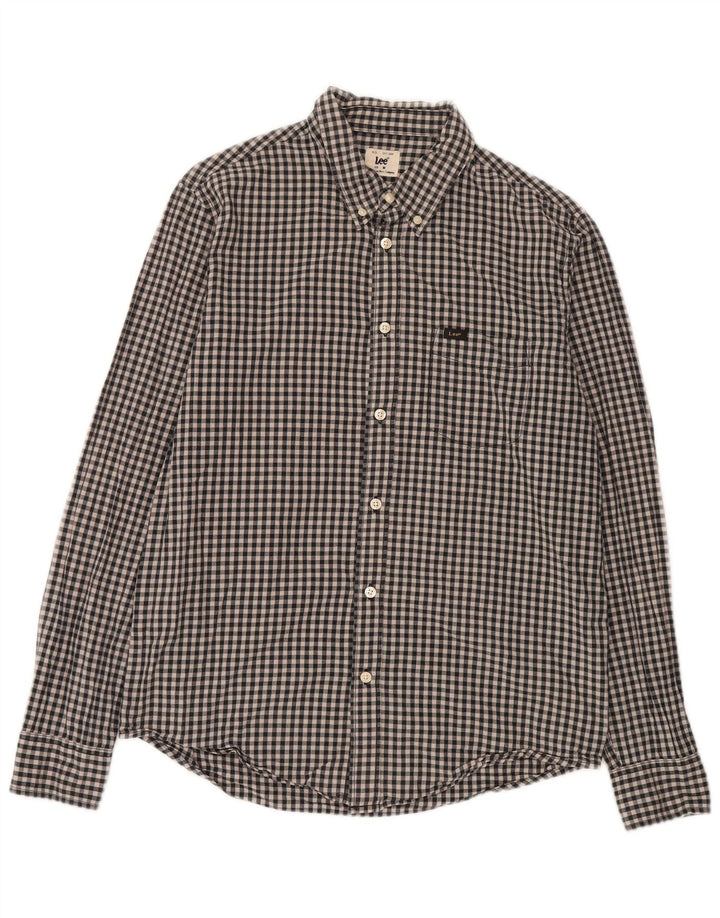Lee Chemise Homme Moyen Noir Vichy Coton