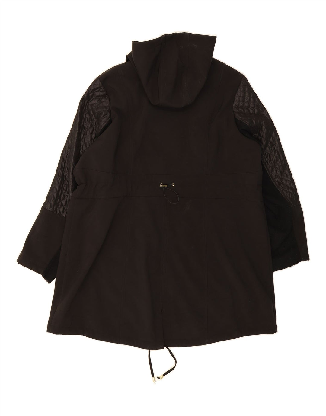 MICHAEL KORS Womens Hooded Overcoat US 18 2XL Black Polyester Vintage Michael Kors and Second-Hand Michael Kors from Messina Hembry 