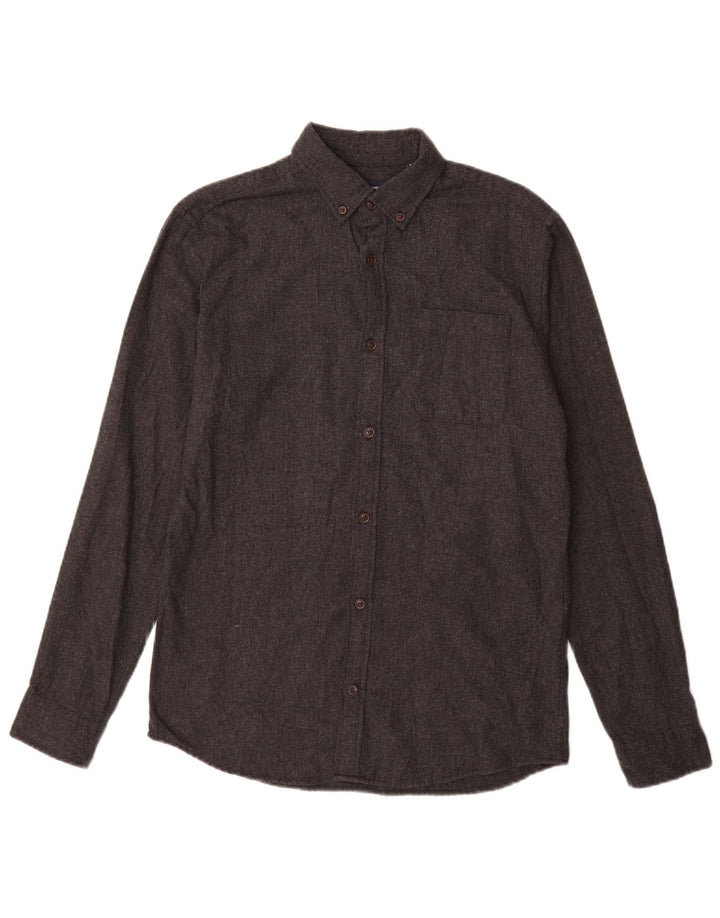 JACK & JONES Chemise Flanelle Homme Gris Moyen Coton