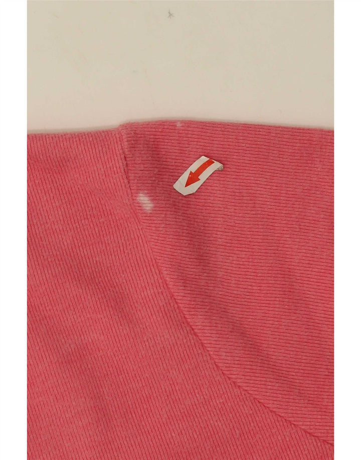Zara Femme Haut Oversize Manches Longues UK 16 Grand Coton Rose