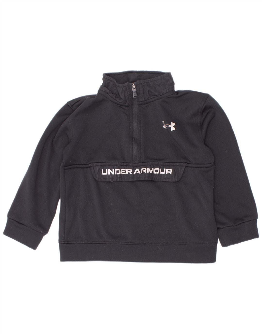 Under Armour Sweat-shirt graphique à col zippé pour garçon 2-3 ans Noir