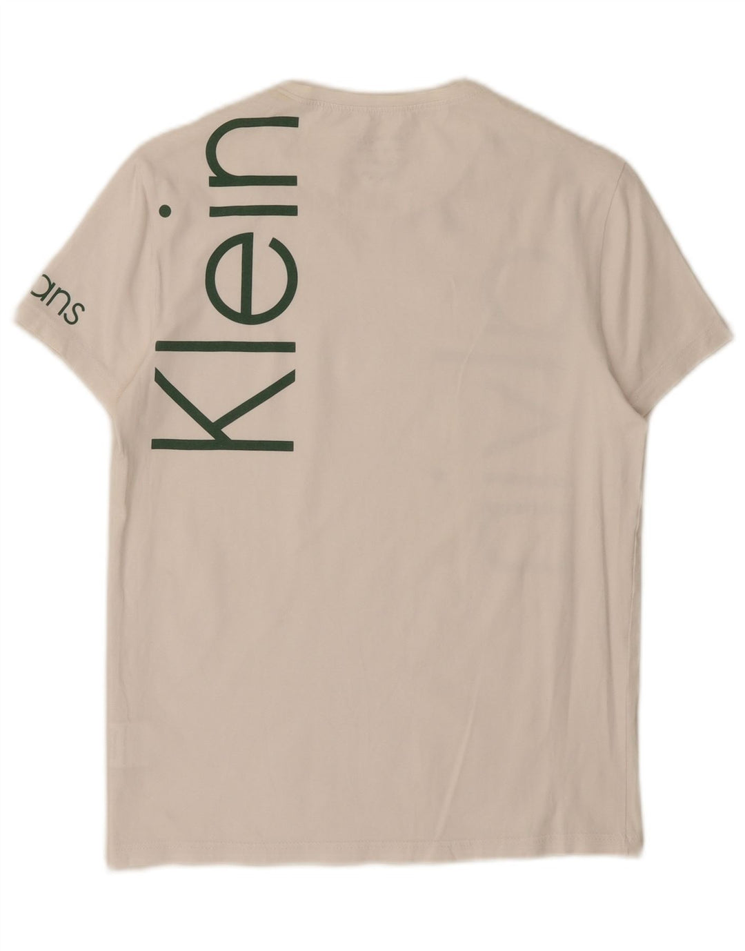 CALVIN KLEIN JEANS T-Shirt Graphique Femme UK 12 Coton Blanc Moyen