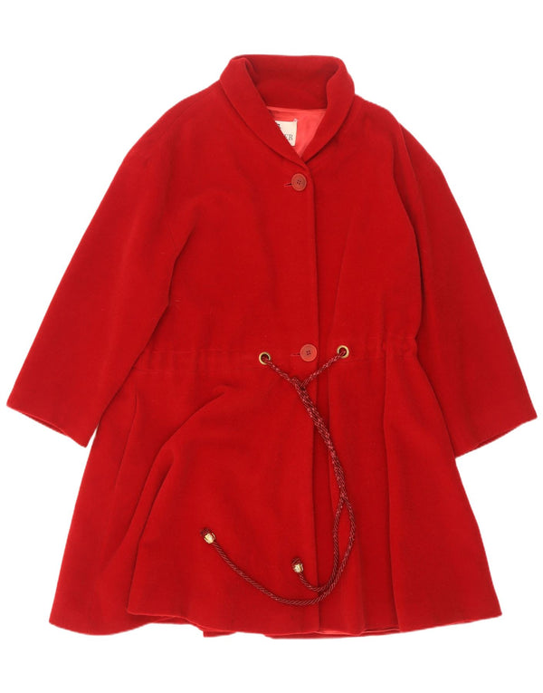 Deni-Cler Manteau surdimensionné pour femme UK 10 Petite laine rouge